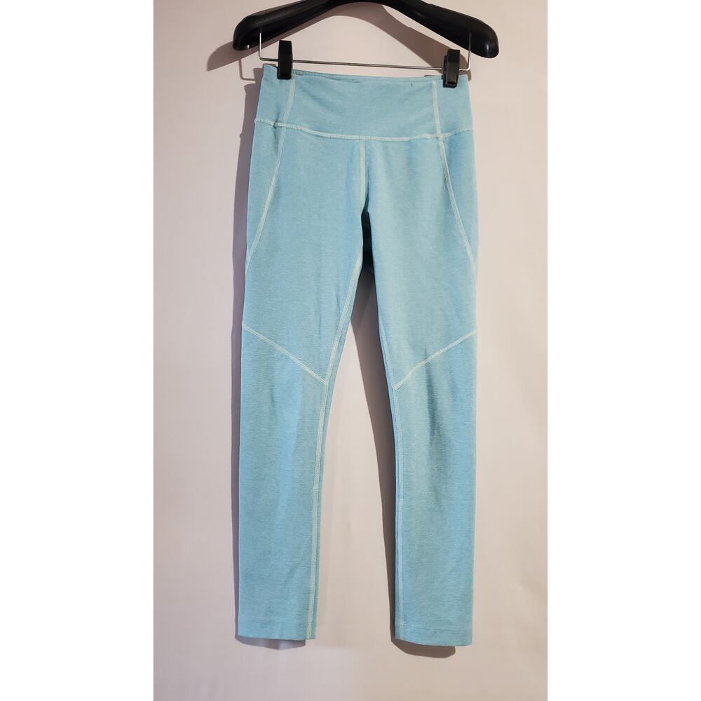 Outdoor Voices 3/4 Warm Up Activewear Crop Leggings Pool Blue Womens Size XS - Picture 2 of 8